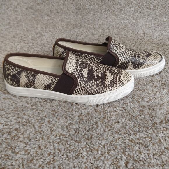 Lauren Ralph Lauren Jinny Slip-On Sneakers Python Print Size 5.5B - Picture 1 of 9